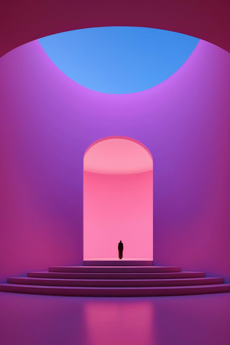 00338-2290272634-_lora_James Turrell Style_1_James Turrell Style - Generate an illustration that integrates the architectural forms of the Bauhau.png